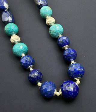 The Royal Blues Lapis & Turquoise Silver Gemstone Necklace