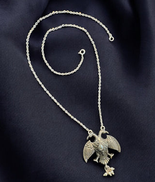The Dvirupa Silver Gandaberunda Necklace