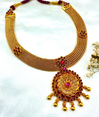 The Swara Silver Addige Necklace