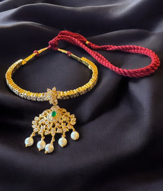 The Dhruvika Traditional Close-Setting Addigai Diamond Necklace