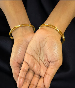 The Kavika Silver Solitaire Bangle-Single (Size 2.6)