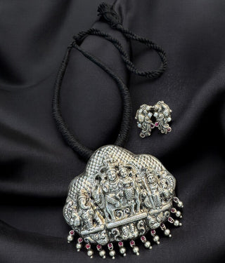 The Sharva Silver Deity Necklace