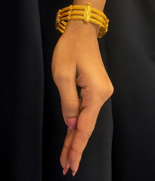 The Sharanya Ornate Silver Bracelet-Single (Size /2.2/2.4/2.6/2.8)