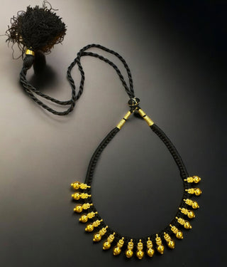 The Bhumika Lakshmi Silver Thread Necklace & Earrings