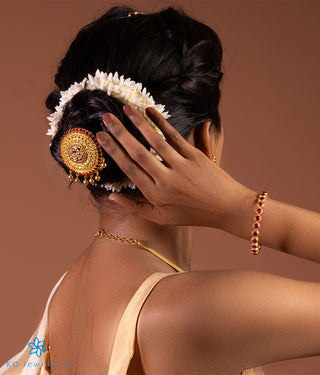 The Mrudula Silver Peacock Bridal Hair Pin