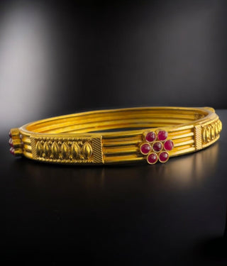 The Urvi Silver Kemp Bangle -Single (Size /2.2/2.4/2.6/2.8)