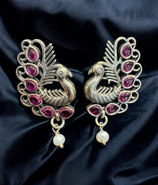 The Anavila Pearl & Kemp Kokkethathi Silver Necklace & Earrings