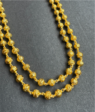 The Classic Mohanmala Silver Beads 2 Layer Chain