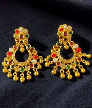 The Meghana Silver Navaratna Chand Bali