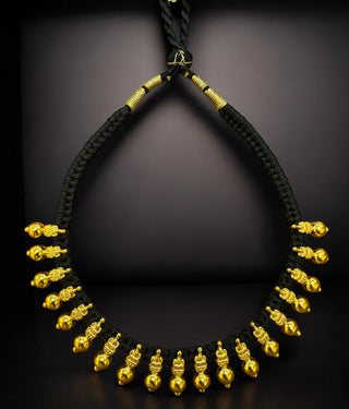 The Bhumika Lakshmi Silver Thread Necklace & Earrings