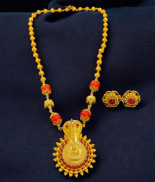 The Vijeta Silver Coral Pathak Mohanmale Necklace & Earrings