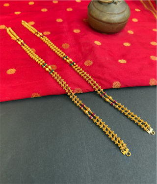 The Rama Silver 2 layer Tulsi-mala Chain