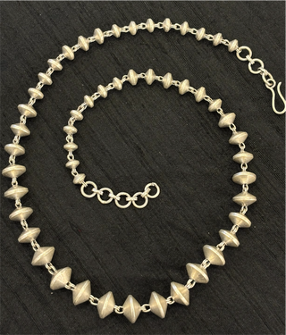 The Suhasini Silver Ascending or Graduated Beads Chain (Oxidised)