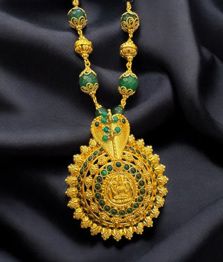 The Saurabhi Silver Green Pathak Jomaale Necklace