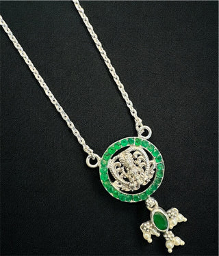 The Padmapriya Silver Lakshmi Necklace