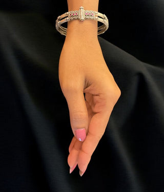 The Tisva Silver Bracelet- Single (Size /2.2/2.4/2.6/2.8)