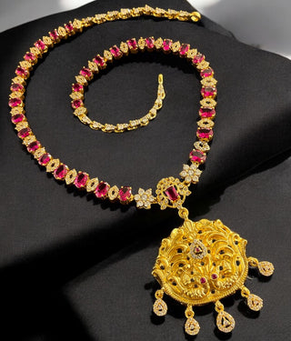 The Stavya Silver Peacock Necklace