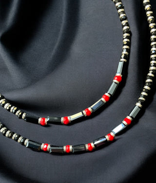 The Sharanya blackbead Silver Anklets