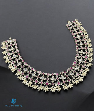 The Sayami Silver Kemp Mesh Necklace (Oxidised/3 layers)