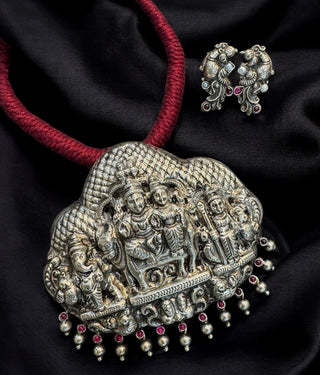 The Sharva Silver Deity Necklace