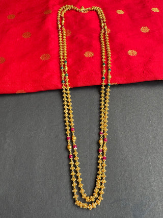 The Rama Silver 2 layer Tulsi mala Chain