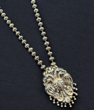 The Shri Silver Gandaberunda  Necklace (Oxidised)