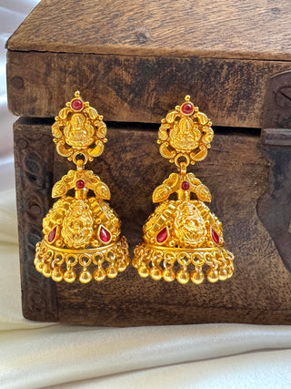 The Ishanvi Silver Lakshmi Jhumki