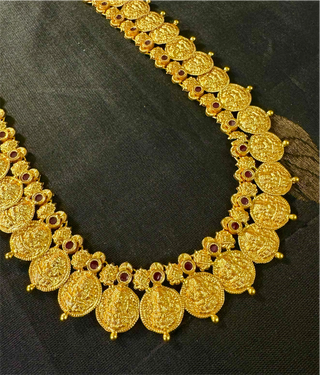 The Aashita Antique Silver Kasumala Coin Necklace/Waistbelt