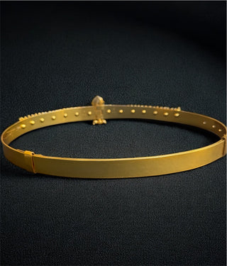 The Dhriti Traditional Silver Lakshmi Gejje Oddiyanam Waist belt