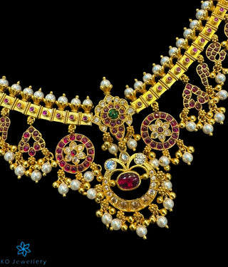 The Dhruvika Silver Guttapusalu Necklace & Earrings