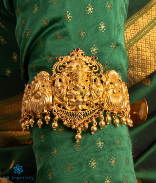 The Preksha Silver Peacock vanki/Bajuband (with belt)