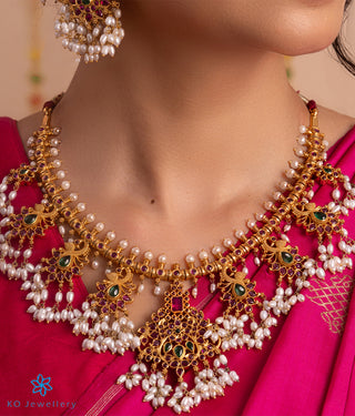 The Rachana Silver Guttapusalu Necklace (Medium)