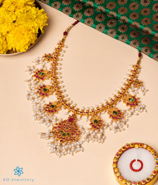 The Rachana Silver Guttapusalu Necklace (Medium)