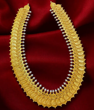 The Arya Silver Lakshmi Pearl Kasumala Necklace & Earrings