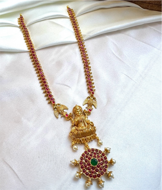 The Hridini Silver Lakshmi Necklace