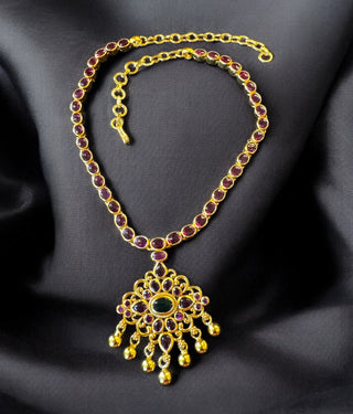 The Vriddhi Silver Reversible Addige Necklace