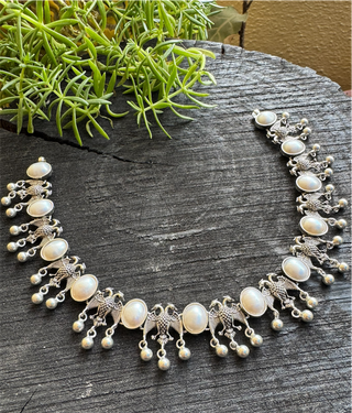 The Dvi-Paksha Silver Gandaberunda Necklace & Earrings