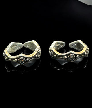 The Tanvi Silver Marcasite Toe-Rings