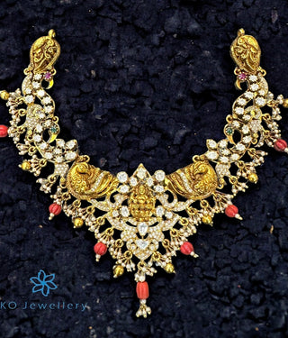 The Gargi Silver Peacock Necklace