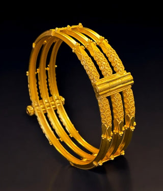 The Sharanya Ornate Silver Bracelet-Single (Size /2.2/2.4/2.6/2.8)