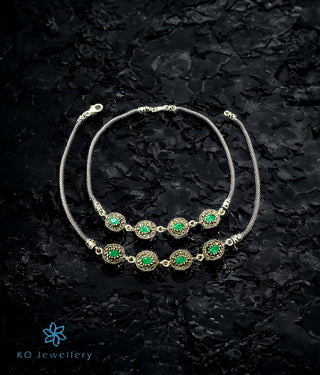 The Tattva Silver Marcasite Anklets