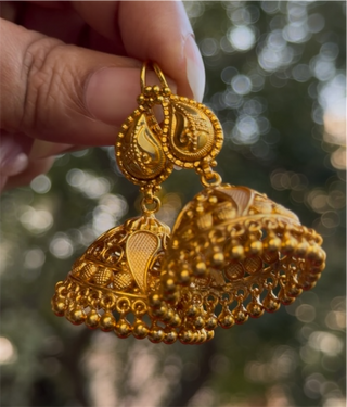 The Makanda Silver Paisley Jhumka