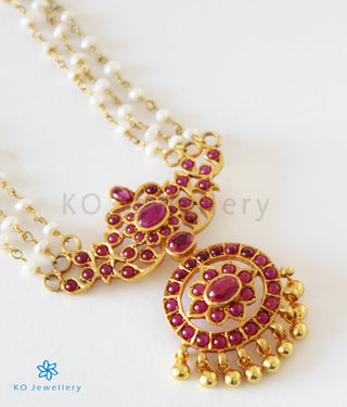 The Manyata Silver Pearl Necklace & Earrings