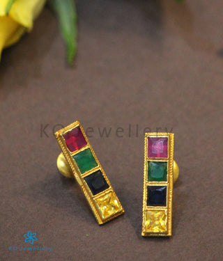 The Preksha Silver Navratna Necklace & Earrings