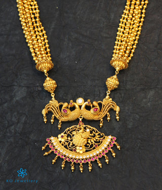 The Saundarya Silver Peacock Necklace