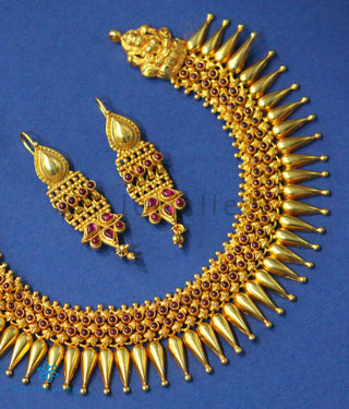 The Mallige Moggu Silver Kemp Lakshmi Necklace