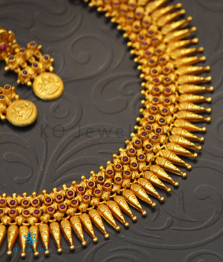 The Devi Sri Silver Kempu Necklace
