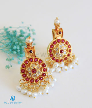 The Vrta Silver Guttapusalu Necklace (Red/Long)