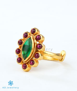 Handcrafted temple jewellery ethnic ring