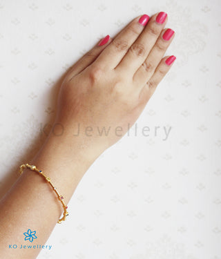 The Ridha Silver Navratna Bangle-Single (Size 2.2/2.4/2.6/2.8)